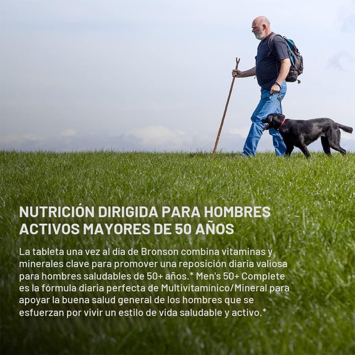 Bronson One Daily - Multivitamínico completo para hombre 50+, 90 ta...