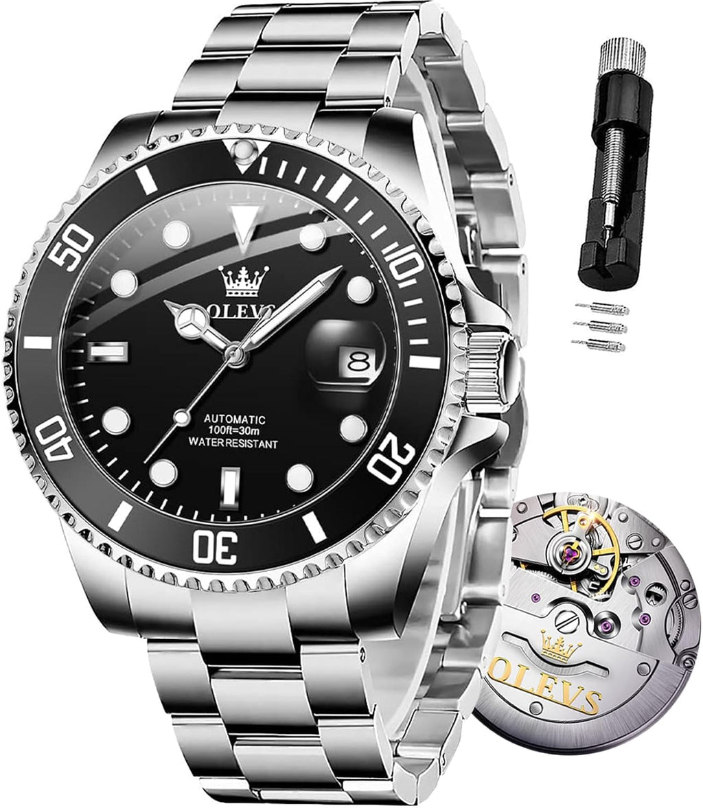 OLEVS Reloj Automático Mecánico para Hombre de Lujo, Recia Carga Automática