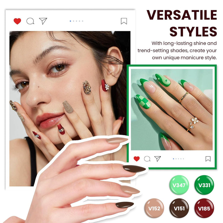 VANREESA Kit de esmalte de uñas de gel con luz UV, 53 piezas, juego...