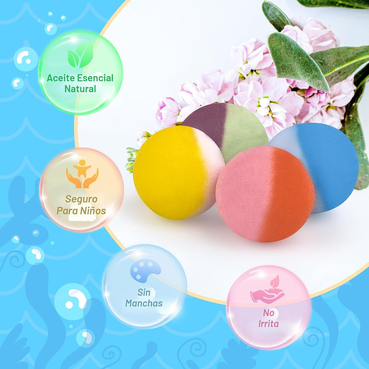 48 piezas de bombas de baño para niños con juguete en el interior, baño de burbujas orgánico y colorido para niños seguro, mejor set de regalo de bombas de baño para cumpleaños, fiesta, Pascua para