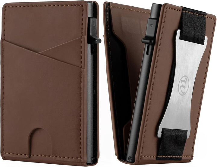 HITTIONA Billetera minimalista delgada para hombre, carteras de cue...
