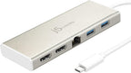 j5create Concentrador USB-C Mini Dock - Tipo C con 2x HDMI, 2x USB 3.0