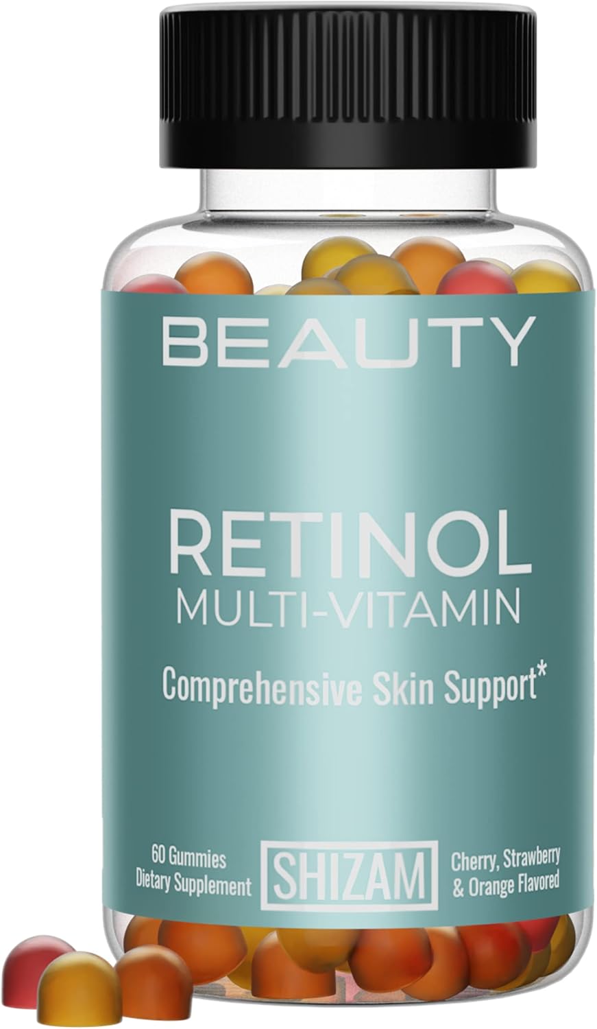 SHIZAM Gomitas de vitamina A de retinol, vitaminas gomosas para una...