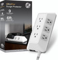 Regleta con protector contra sobretensiones GE, cable de extensión trenzado de 6 pies