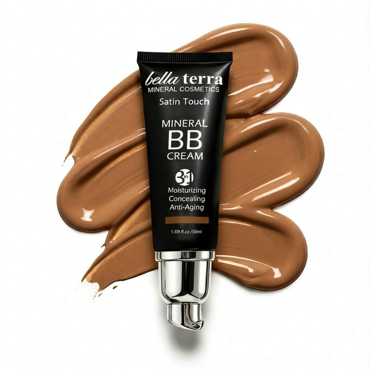 Bellaterra Cosmetics BB Crema hidratante teñida, base mineral, corr...