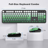 SQMD Combo de teclado y ratón inalámbricos, teclado de máquina de e...