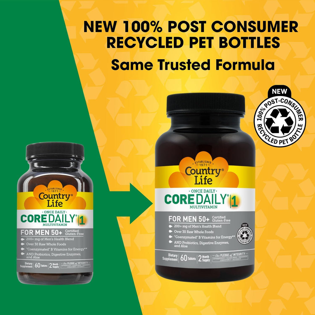 Country Life CORE Daily-1 Multivitamínico para hombres mayores de 5...