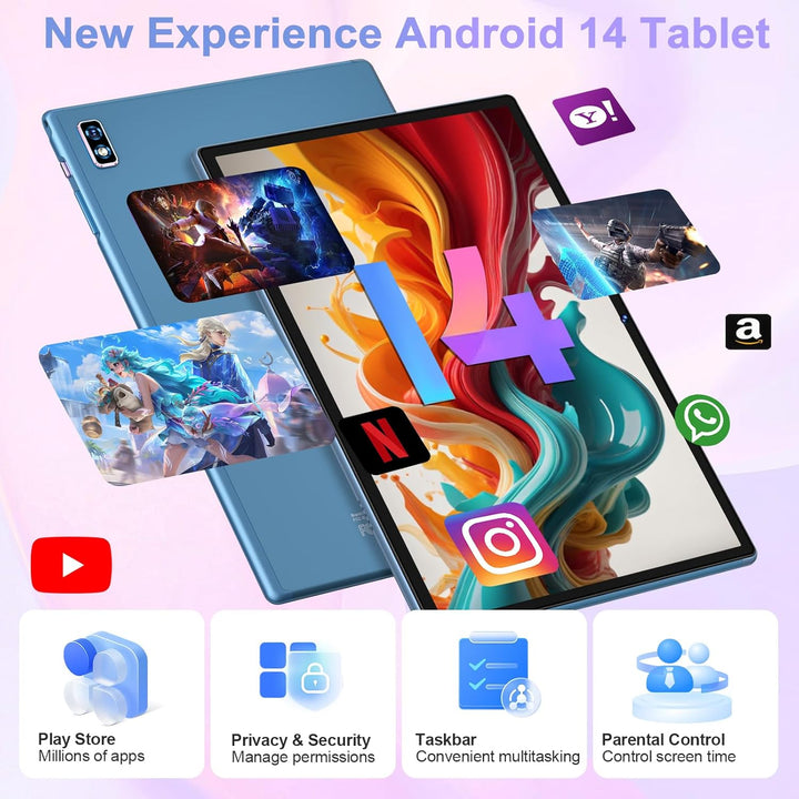 DEERTiME Tablet Android 14 Tablets 10.1 pulgadas con 22GB RAM 128GB...