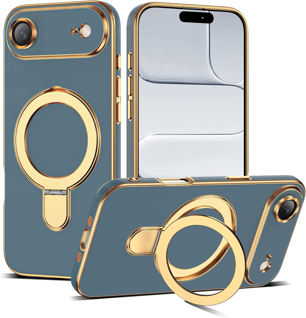Carcasa para iPhone 17 Air con soporte de 6.1 pulgadas, color gris