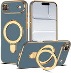 Carcasa para iPhone 17 Air con soporte de 6.1 pulgadas, color gris