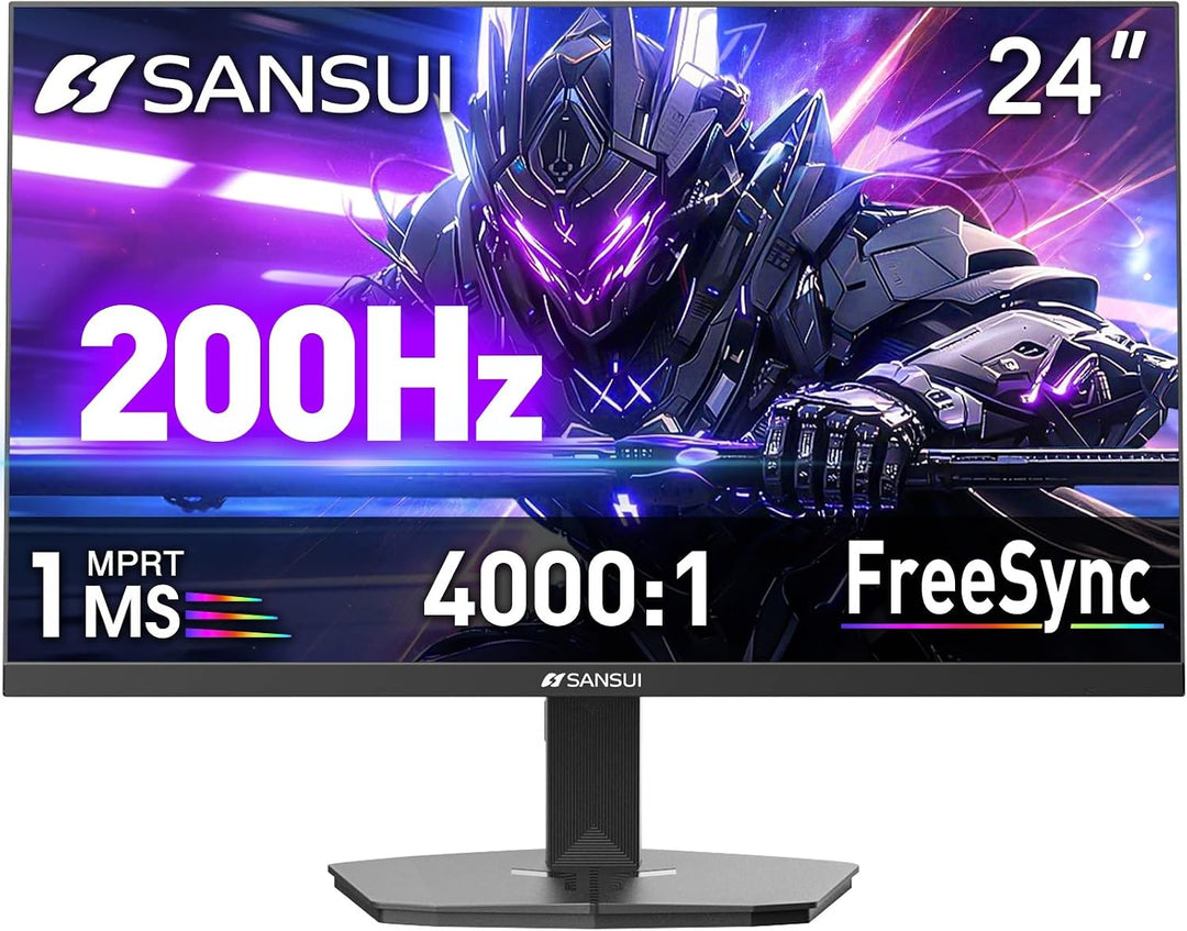 SANSUI - Monitor para juegos de 24 pulgadas, 1 ms, 200 Hz, monitor...
