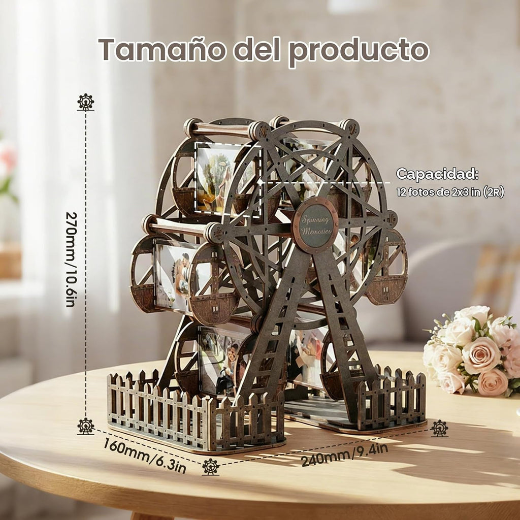 Rompecabezas de madera 3D DIY Ferris Wheel Kit modelo mecánico