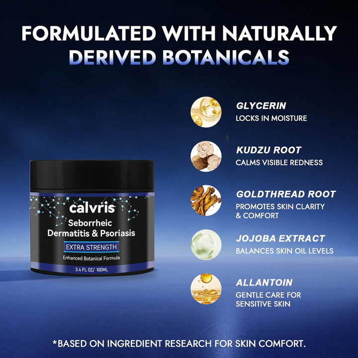 Calvris Crema extra fuerte para el cuero cabelludo, alivio de escam...