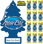 LITTLE TREES Ambientador de coche | Xtra Strength proporciona un aroma de larga duración para el automóvil o el hogar | Impulso extra de fragancia | Aroma de coche nuevo, 24 ambientadores
