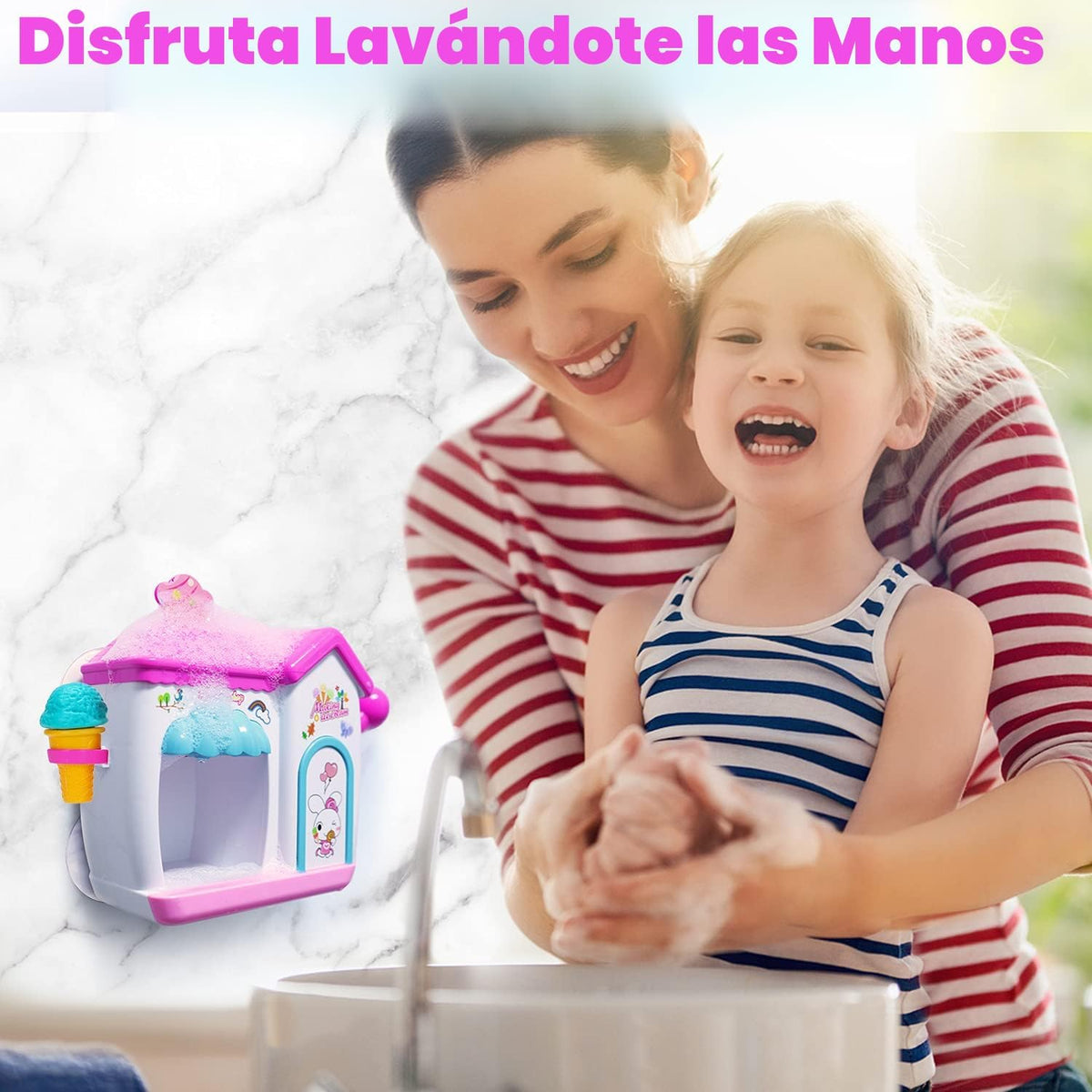 AugToy Juguetes de baño de burbujas para hacer espuma de helado para niños