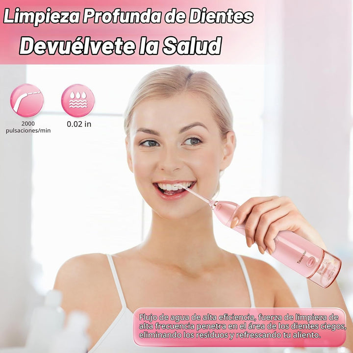 Hilo dental TOVENDOR eléctrico, para agua, irrigador bucal dental i...