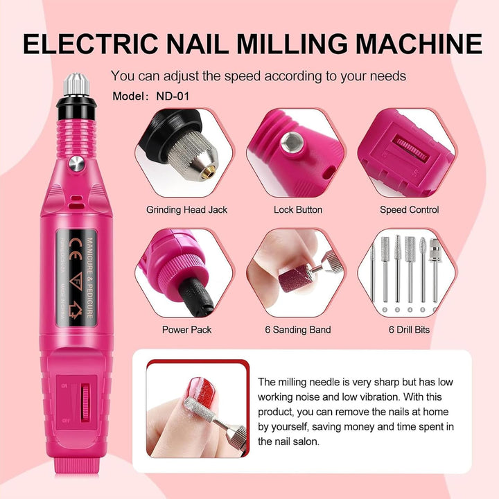COSCELIA Kit de esmalte de uñas en gel de 53 piezas con luz UV y ki...
