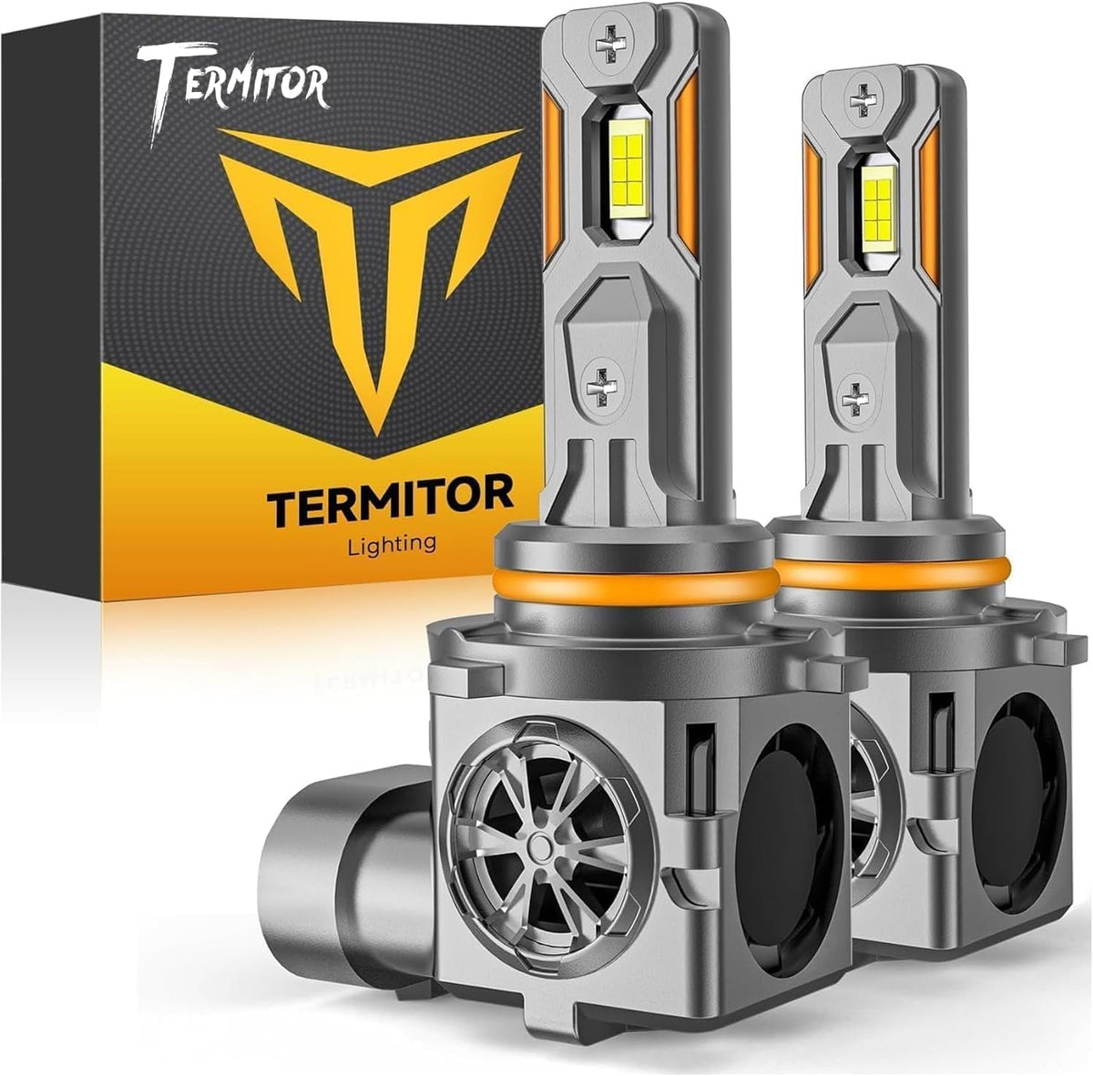 Termitor Bombillas LED 9006/HB4, 80,000 lm de brillo de luz baja, 85,000 horas de larga vida útil, 6500 K blanco frío, bombillas antiniebla exteriores HB4 de tamaño halógeno real 1:1, 3 minutos Plug N