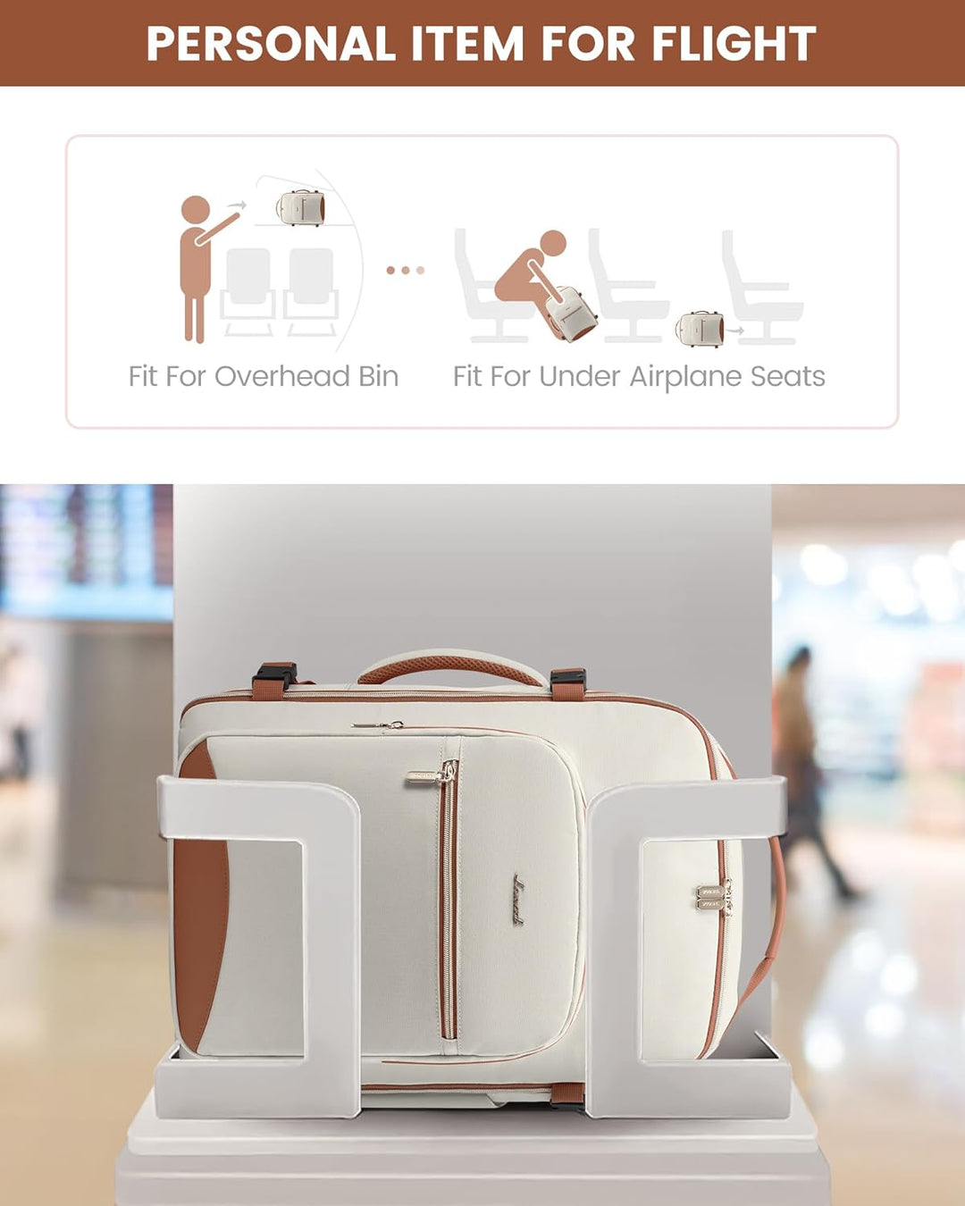 LOVEVOOK Mochila de viaje para mujeres y hombres, 50L, aprobada por...