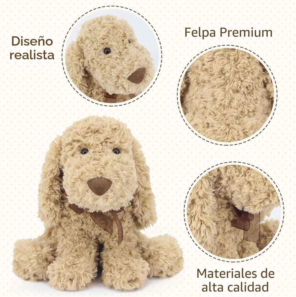 WEIGEDU Poodle Puppy Goldendoodle - Animal de peluche, dorado, 11.8