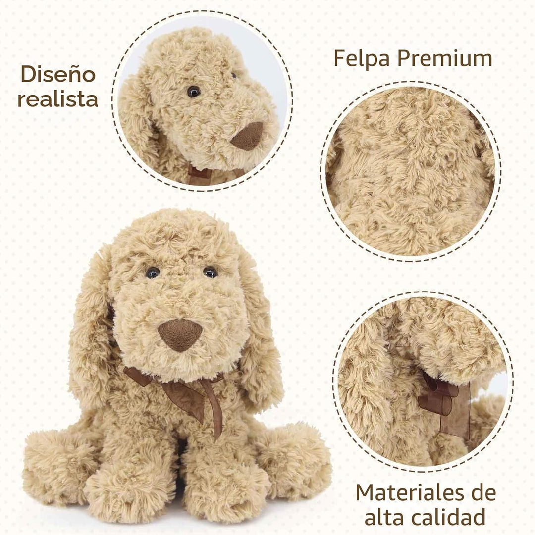 WEIGEDU - Cachorro caniche Goldendoodle de peluche, dorado, 11.8 pu...