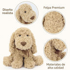 WEIGEDU Poodle Puppy Goldendoodle - Animal de peluche, dorado, 11.8