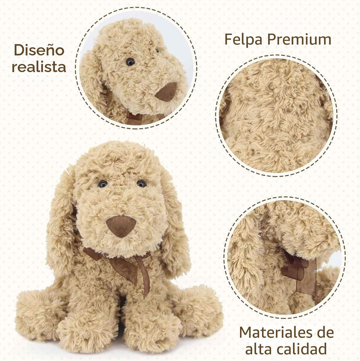 WEIGEDU - Cachorro caniche Goldendoodle de peluche, dorado, 11.8 pu...