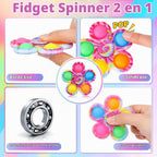 Gigilli 24 piezas Pop Fidget Spinners Juguetes granel, bolsas de regalos
