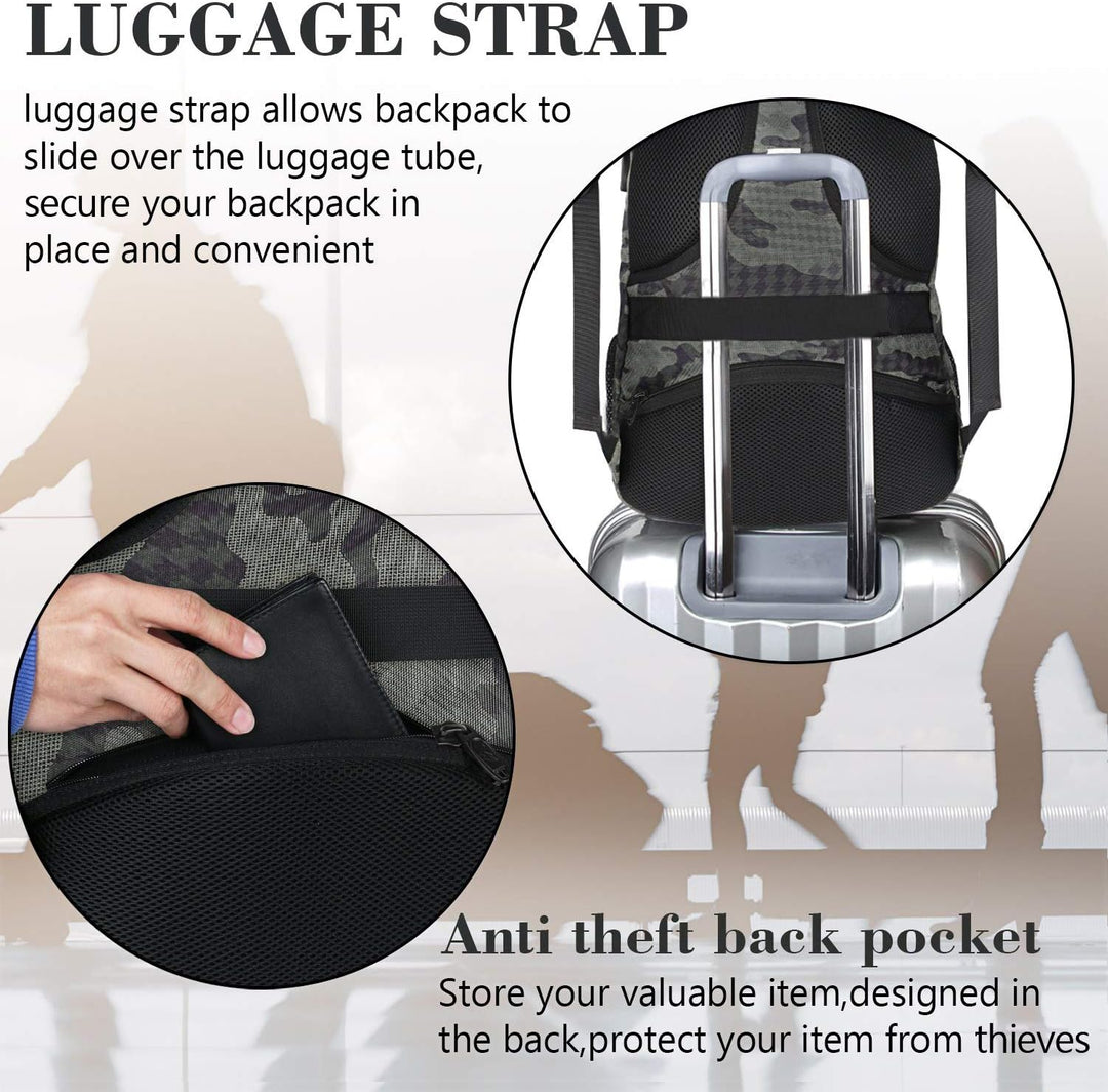 Mochila para portátil de viaje, para negocios, antirrobo, delgada,...