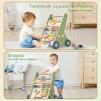 Bautia - Andador de madera para bebés, Montessori Push Walker para bebés de 10 a 12 meses