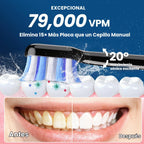 Cepillo de dientes eléctrico con sensor de presión, negro