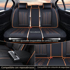 Juego completo de fundas de asiento de coche de cuero, fundas automotrices impermeables, protectores de asiento de coche para 5 asientos, almohadillas de asiento delanteras y traseras de