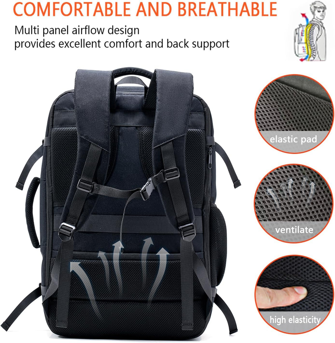 WeiTrust Mochila de viaje para laptop, 50-60L mochila grande expand...