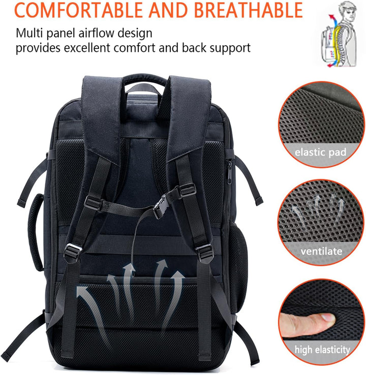 WeiTrust Mochila de viaje para laptop, 50-60L mochila grande expand...