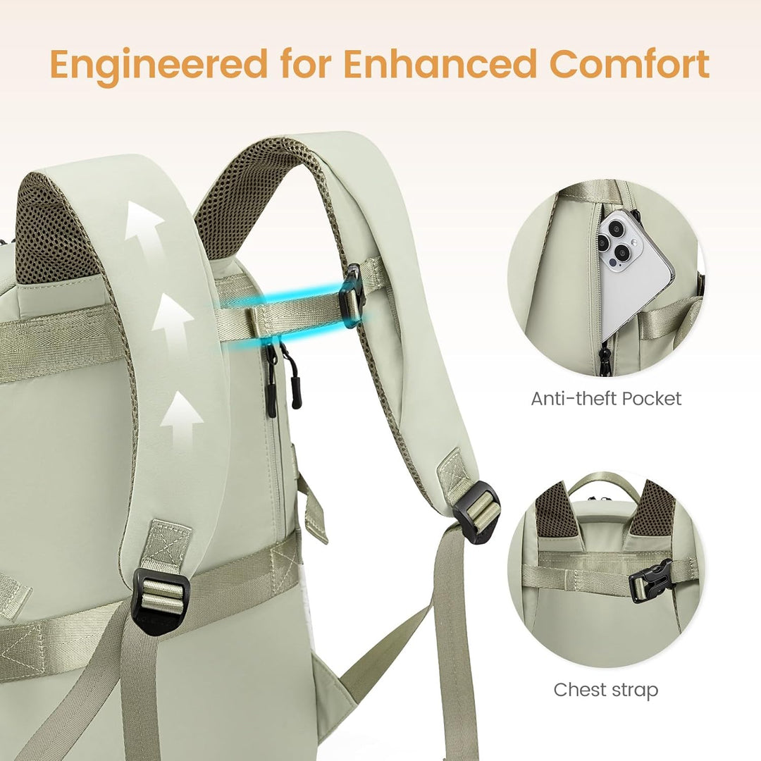 LOVEVOOK Mochila para hombre con bolsillo gigante para vaso, mochil...