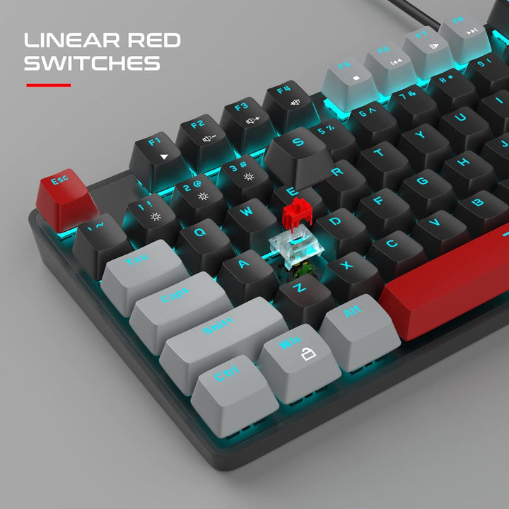 MageGee Teclado mecánico para juegos, 104 teclas, teclados retroilu...
