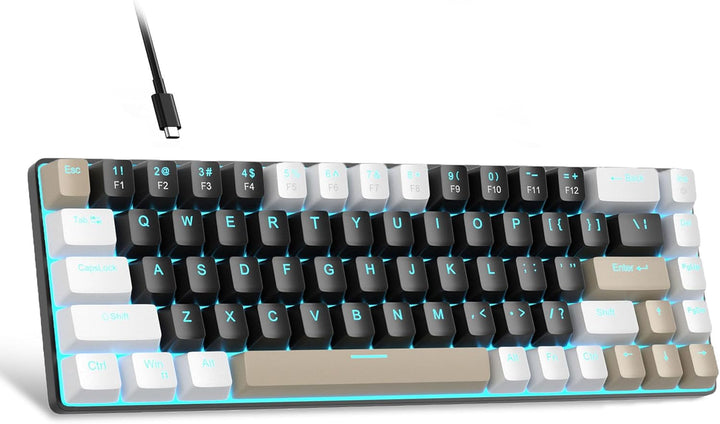 MageGee Teclado mecánico portátil 60% para juegos, MK-Box con retro...