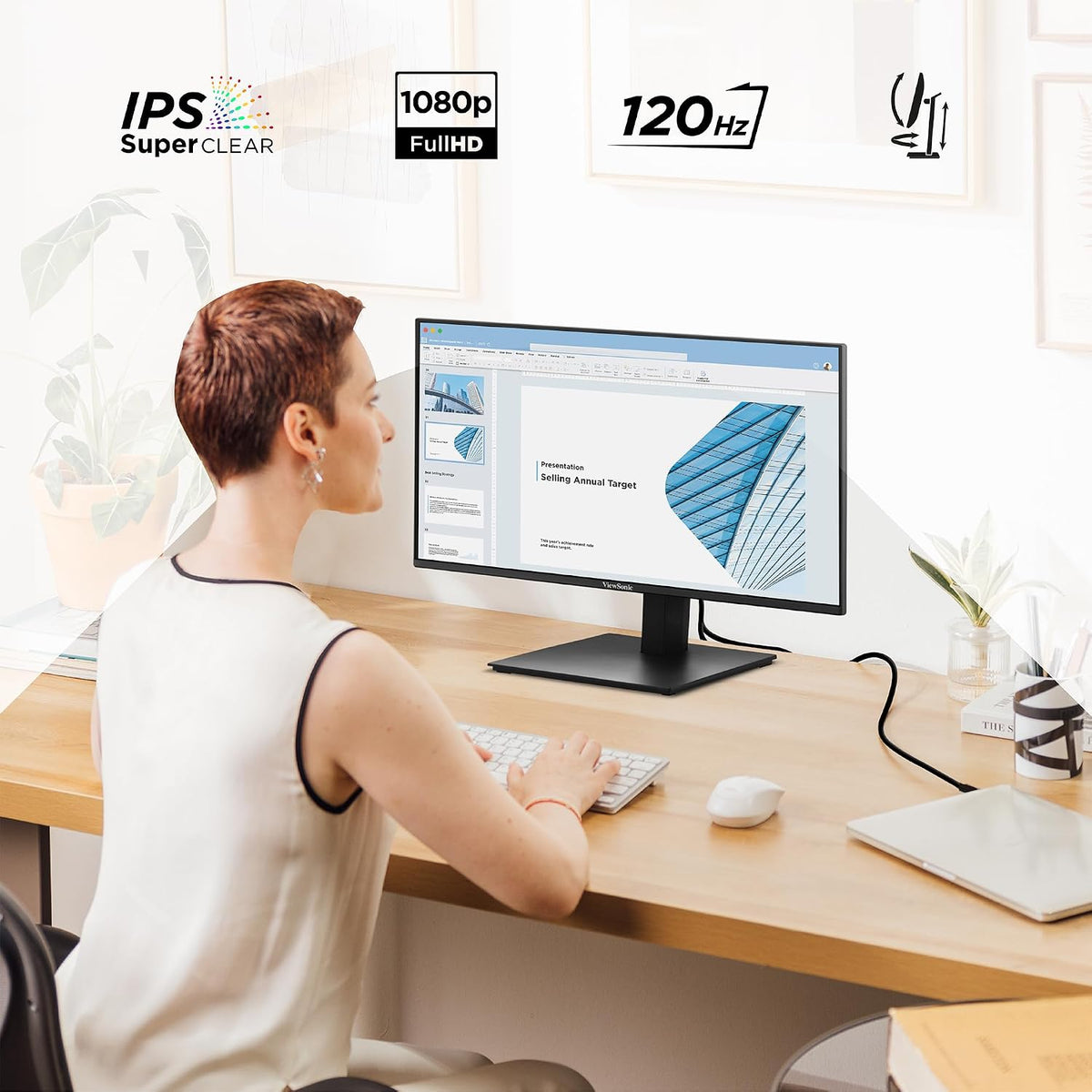 Viewsonic VA2448-MHJ Monitor IPS Full HD 1080p de 24 pulgadas con 1...