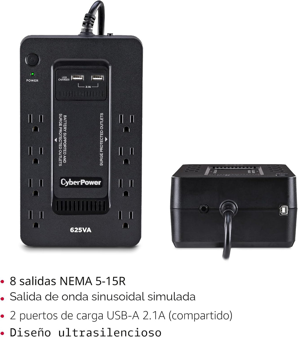 CyberPower ST625U Standby UPS Battery Backup y Surge Protector