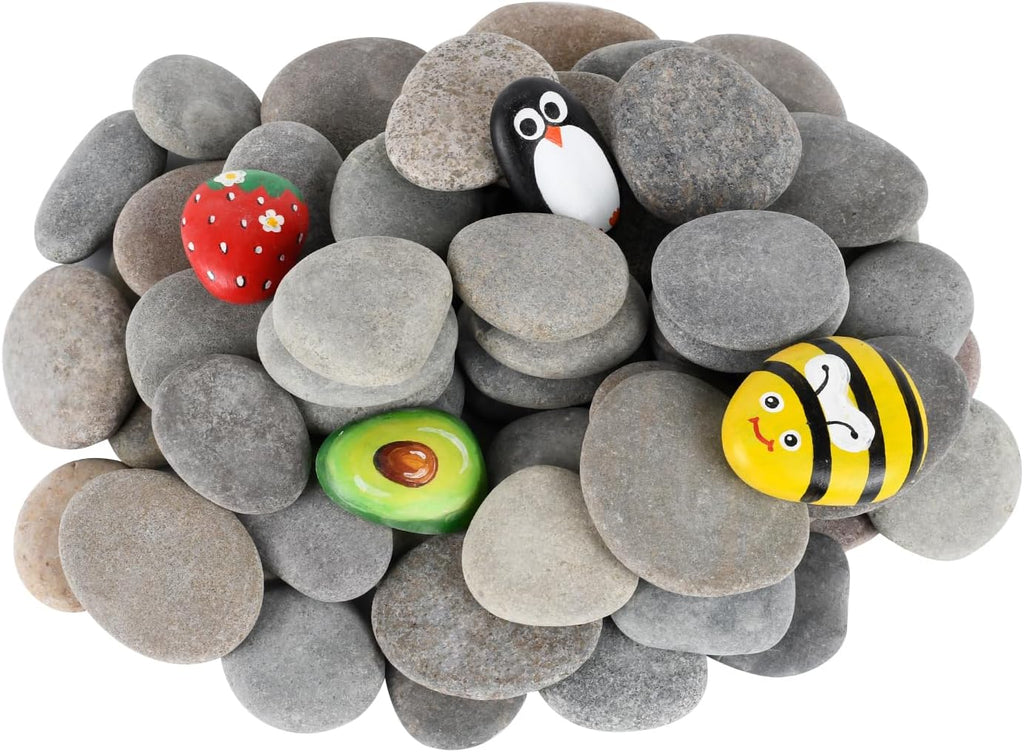 Simetufy 60 piezas de rocas de pintura a granel, rocas de río para pintar