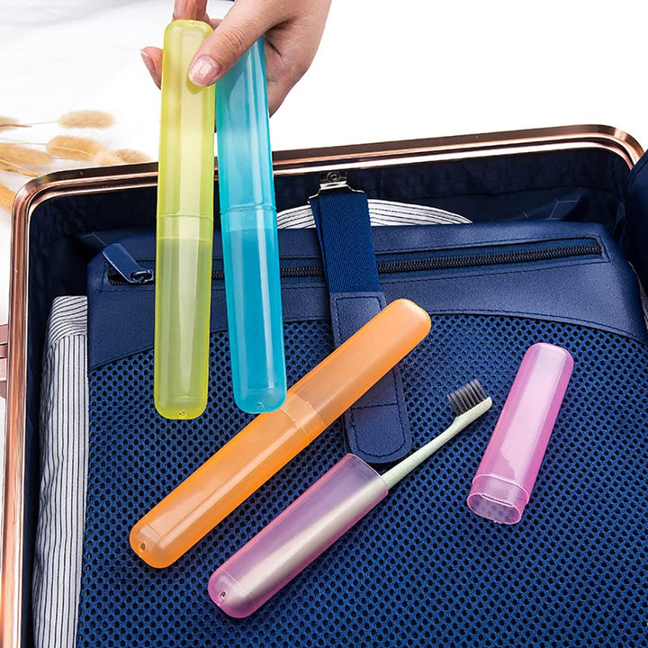 Hedume Estuche para cepillos de dientes de viaje de 35 piezas, 7 co...