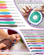 Aeelike Crochet Kit para Beginners Adults Kids, Complete Crochet Set, Purple