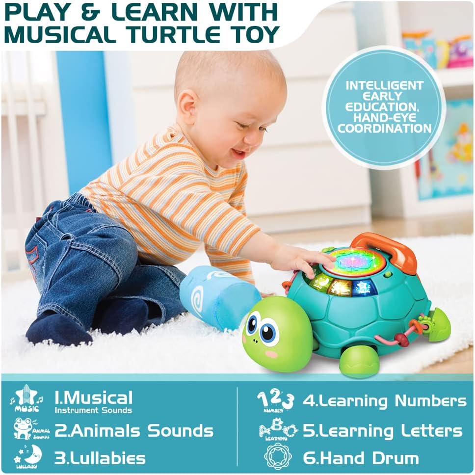 Jyusmile Juguetes para bebés de 6 a 12 meses, juguetes musicales de...