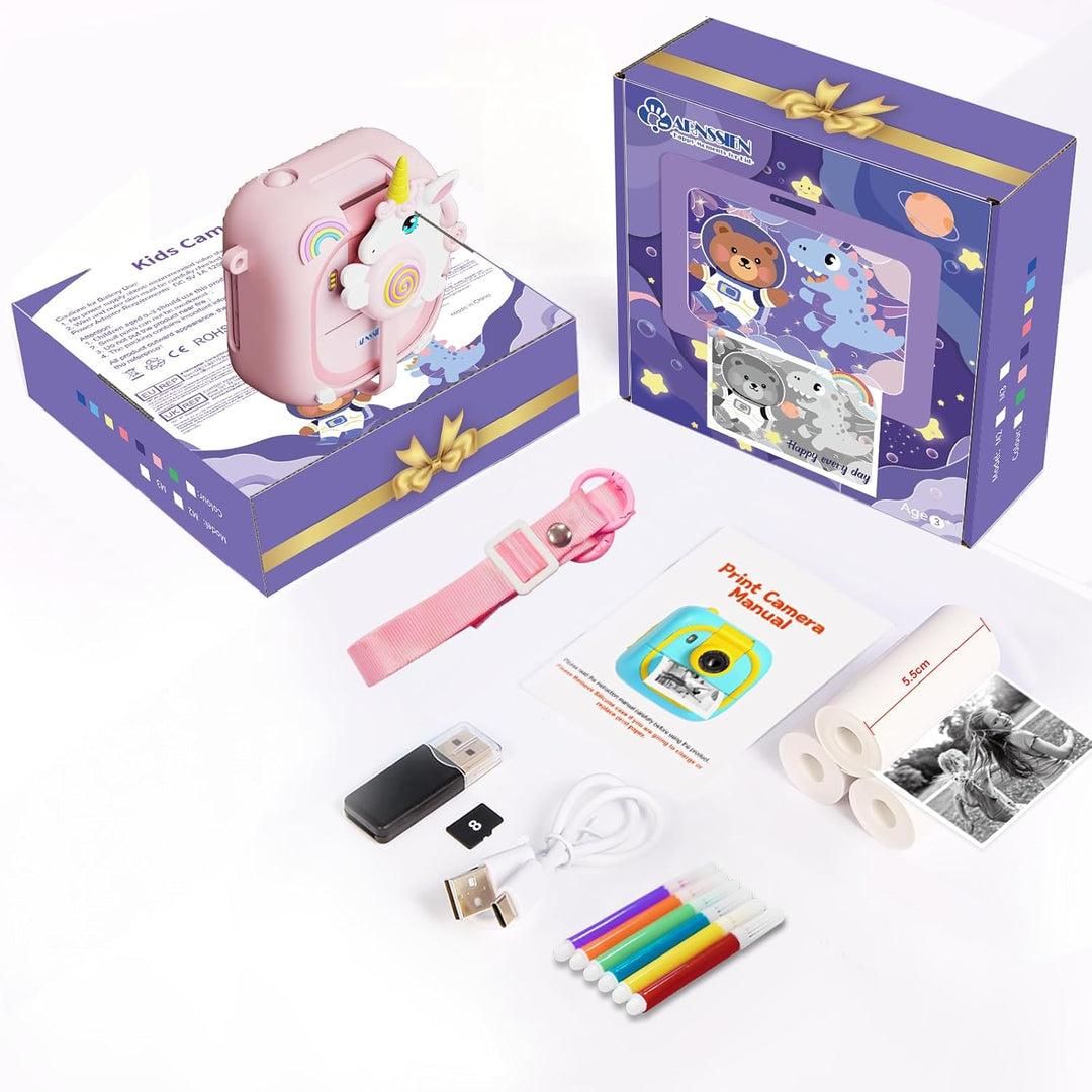 Cámara para niños con impresión instantánea para niñas y niños, 108...