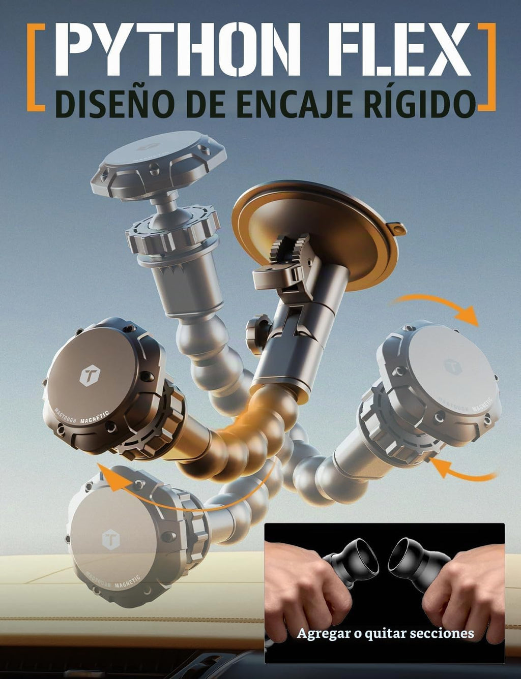 MagTough Python MagSafe - Soporte para teléfono para automóvil