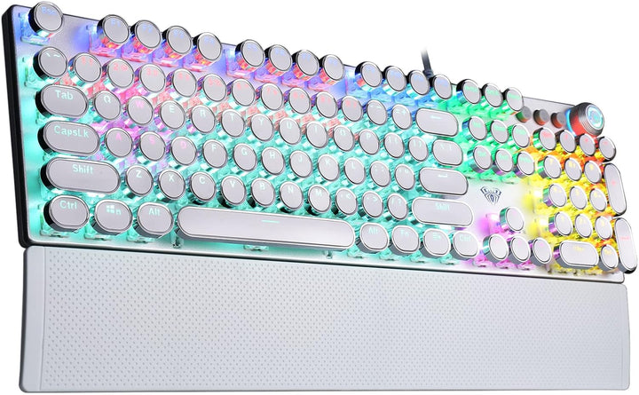 AULA F2088 Teclado mecánico para juegos estilo máquina de escribir,...
