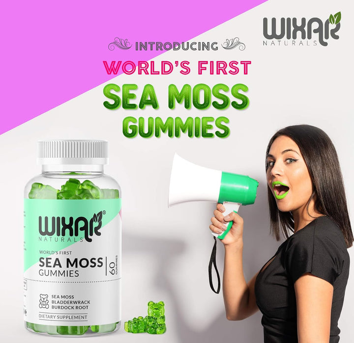 WIXAR NATURALS Gomitas de musgo marino \u2013 Musgo marino irlandés...
