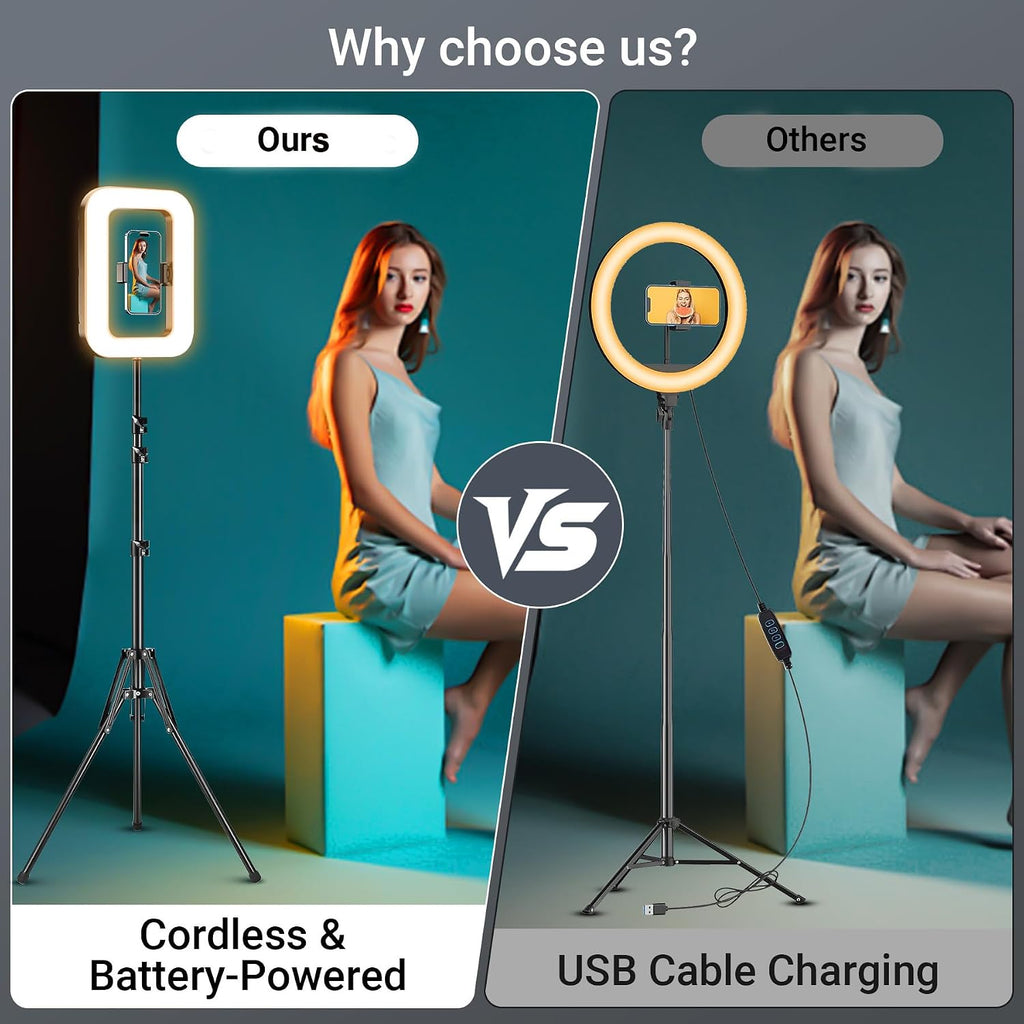 Luz recargable del anillo de 3600mAh con el trípode para el iPhone