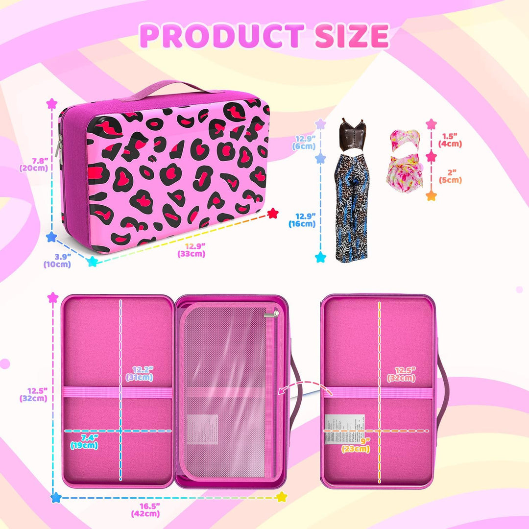 LININYHAO Funda de transporte compatible con muñecas Barbie de 12 p...