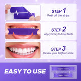 Tiras blanqueadoras de dientes moradas \u2013 20 tiras blanqueadora...